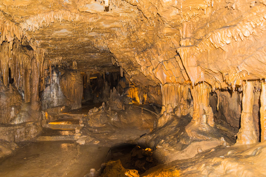 Located in – or rather, under – Marengo, Indiana, Marengo Cave has been hosting daily public tours since 1883, starting just days after the cave's discovery by two local school children. File photo: Golden Ratio Photos, Shutter Stock, licensed.